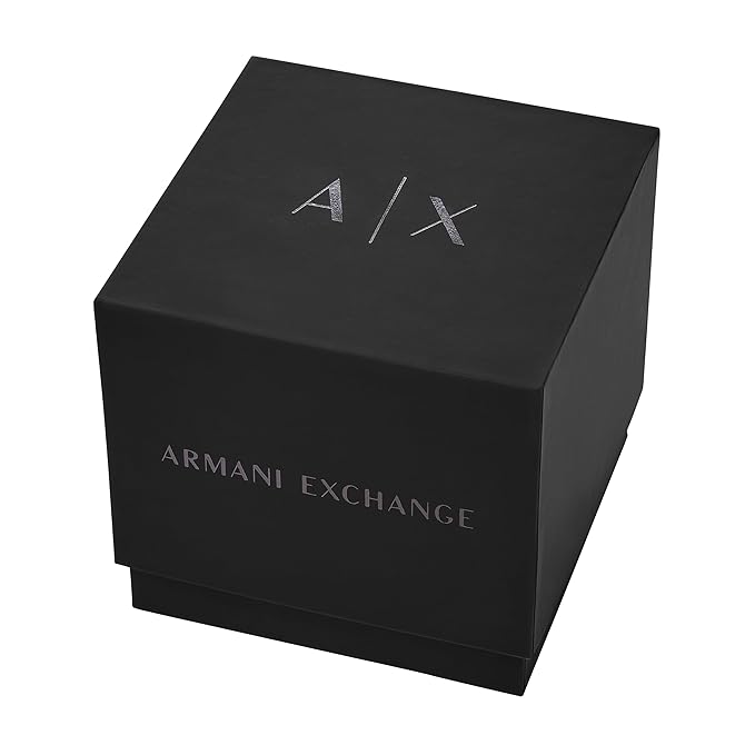 Armani Exchange Stainless Steel Analog Blue Dial Men's Watch-Ax7151Set, Band Color:Gold
