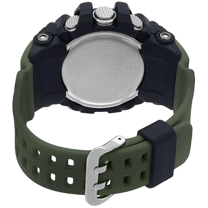 Casio G-Shock GG-1000-1A3DR Black Analog-Digital Dial Green Resin Strap Men's Watch Mud Resistant Shock Resistant G662