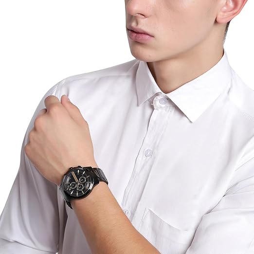 Armani Exchange Stainless Steel Analog Black Dial Men's Watch-Ax2164