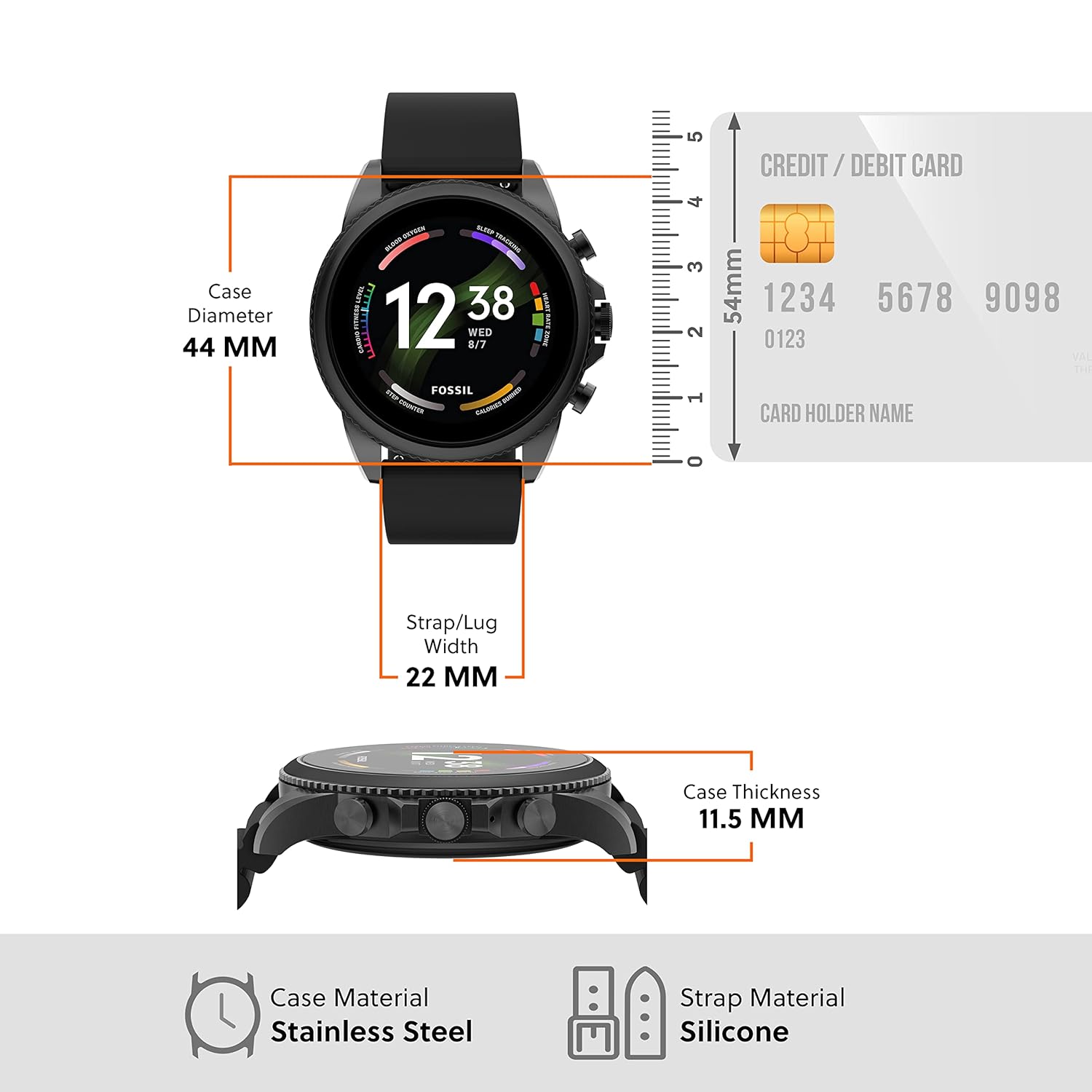 Fossil Gen 6 Digital Black Dial Men's Watch-FTW4061
