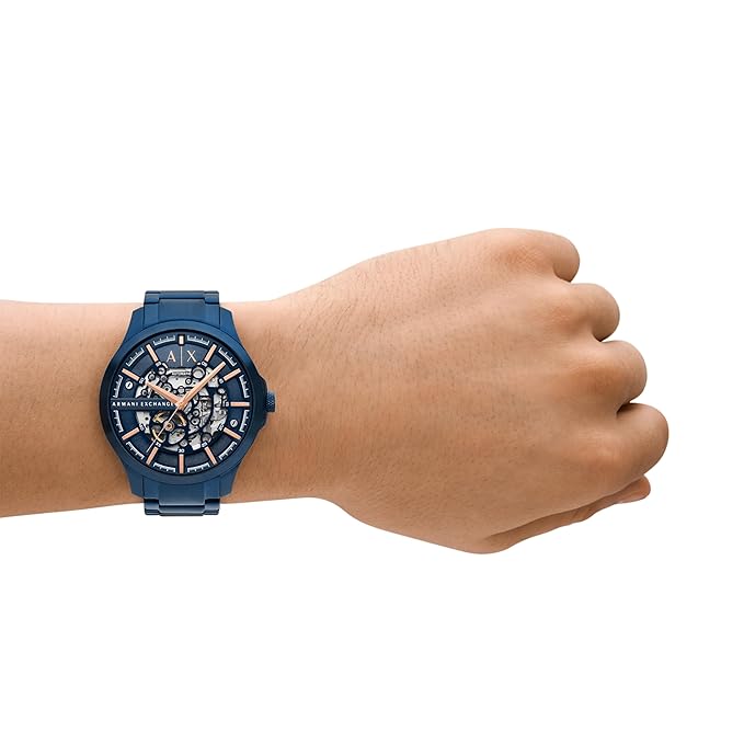 Armani Exchange Stainless Steel Analog Blue Dial Men's Watch-AX2457